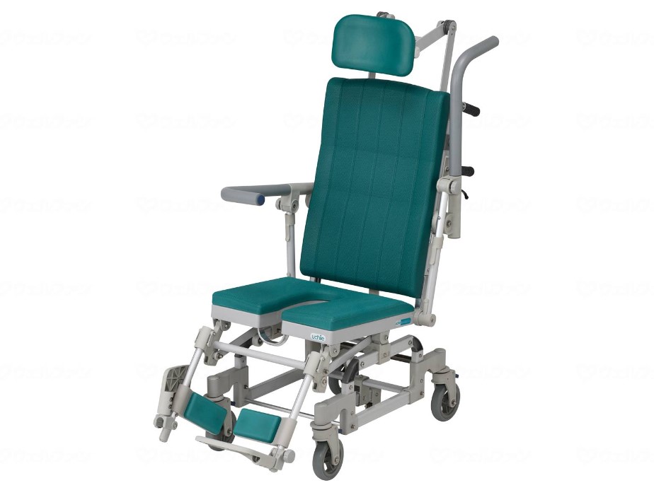 【個人宅への配送不可】はいらーく チルト 4輪自在 U型シート HR042　ウチヱ [HR-042 介護 入浴 お風呂 シャワーキャリー ウチエ a-w] ※代金引換不可 ※北海道、沖縄、離島への配送不可