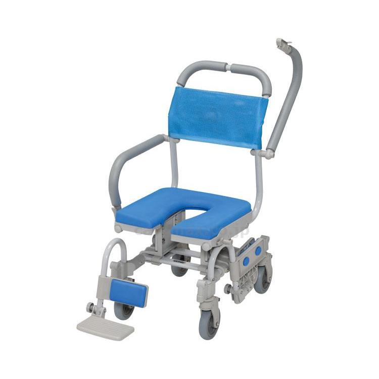 【個人宅への配送不可】シャワーラク4輪自在V U型シート SWR152 ウチヱ [介護 入浴 お風呂 シャワーキャリー ウチエ a-w] ※代金引換不可 ※北海道、沖縄、離島への配送不可