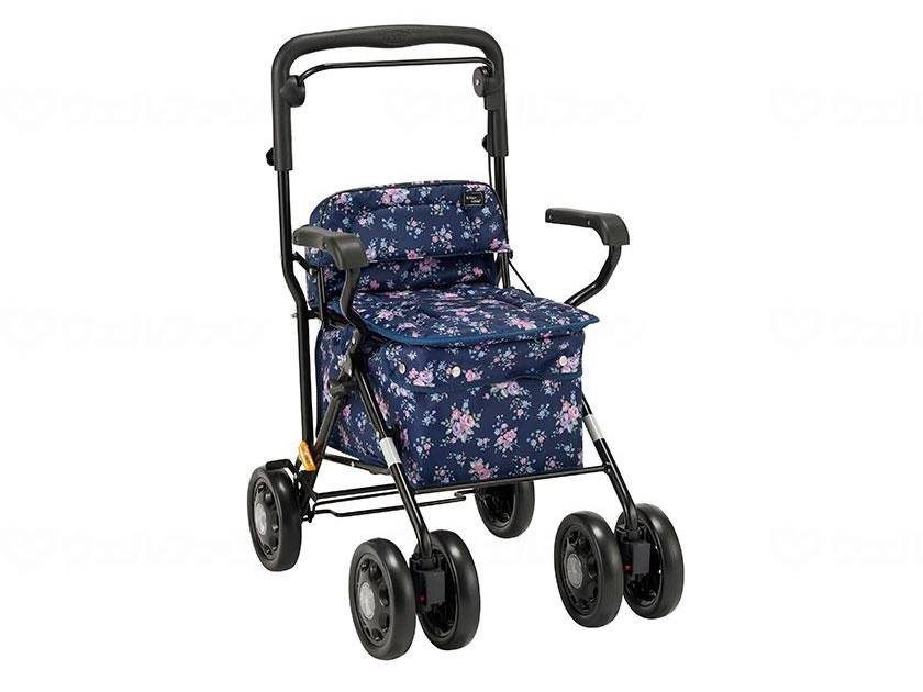 フォレストコア 紺花柄　マキテック [歩行補助 歩行器 自助 a-w]※代金引換不可※沖縄、離島への配送不可｜ハウスドクター 17,469円