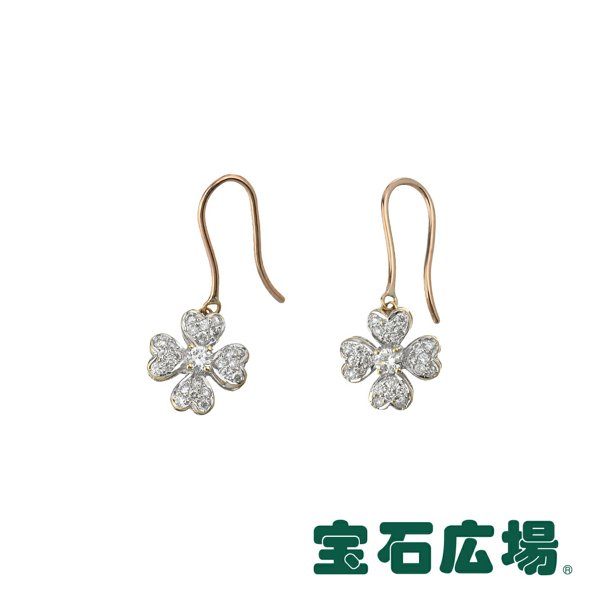 ノーブランド フラワー ダイヤ ドロップフックピアス 中古 レディース ジュエリー 送料無料 Painfreepainrelief Com
