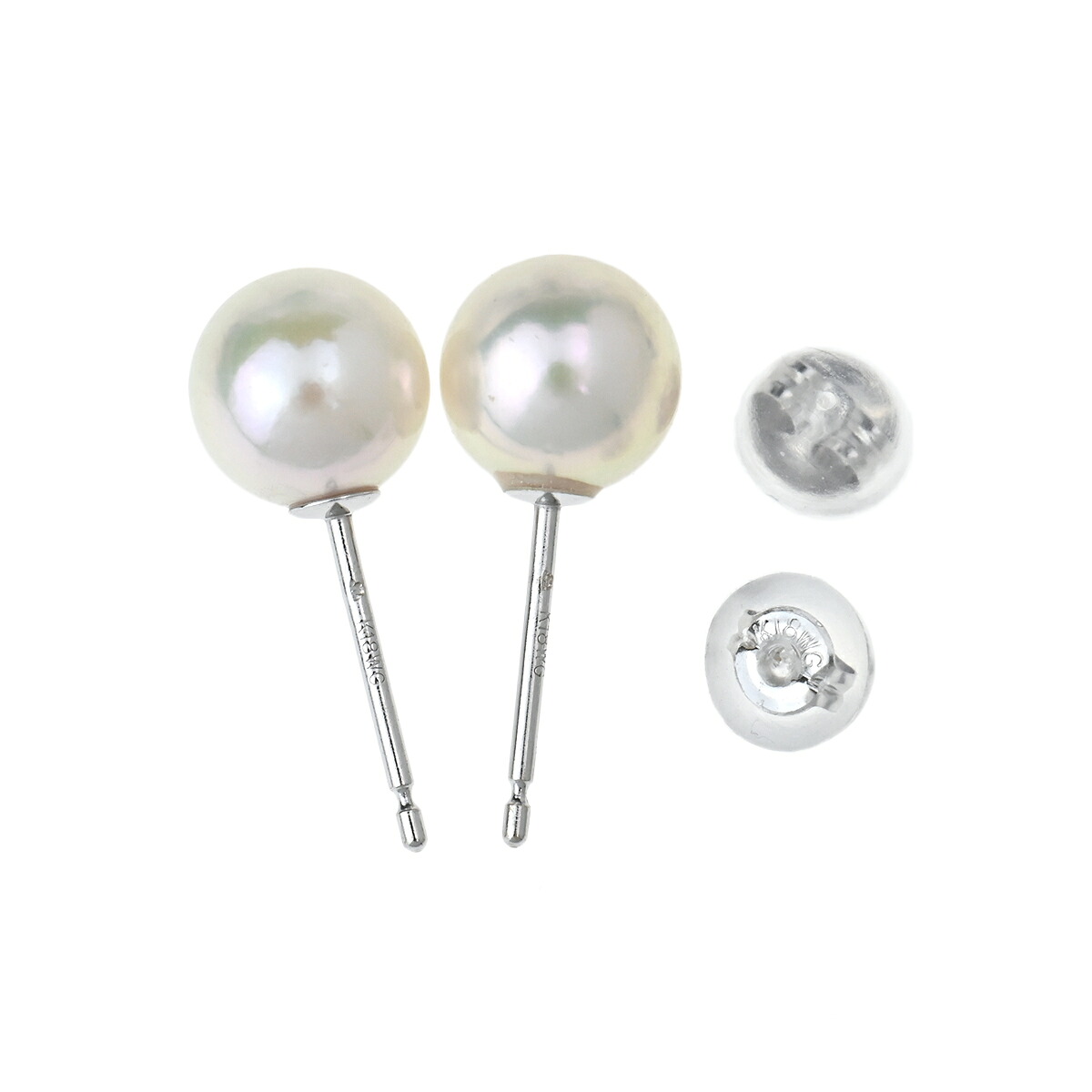 宝石広場オリジナル パール パール ピアス パール直径約6.8mm【新品 