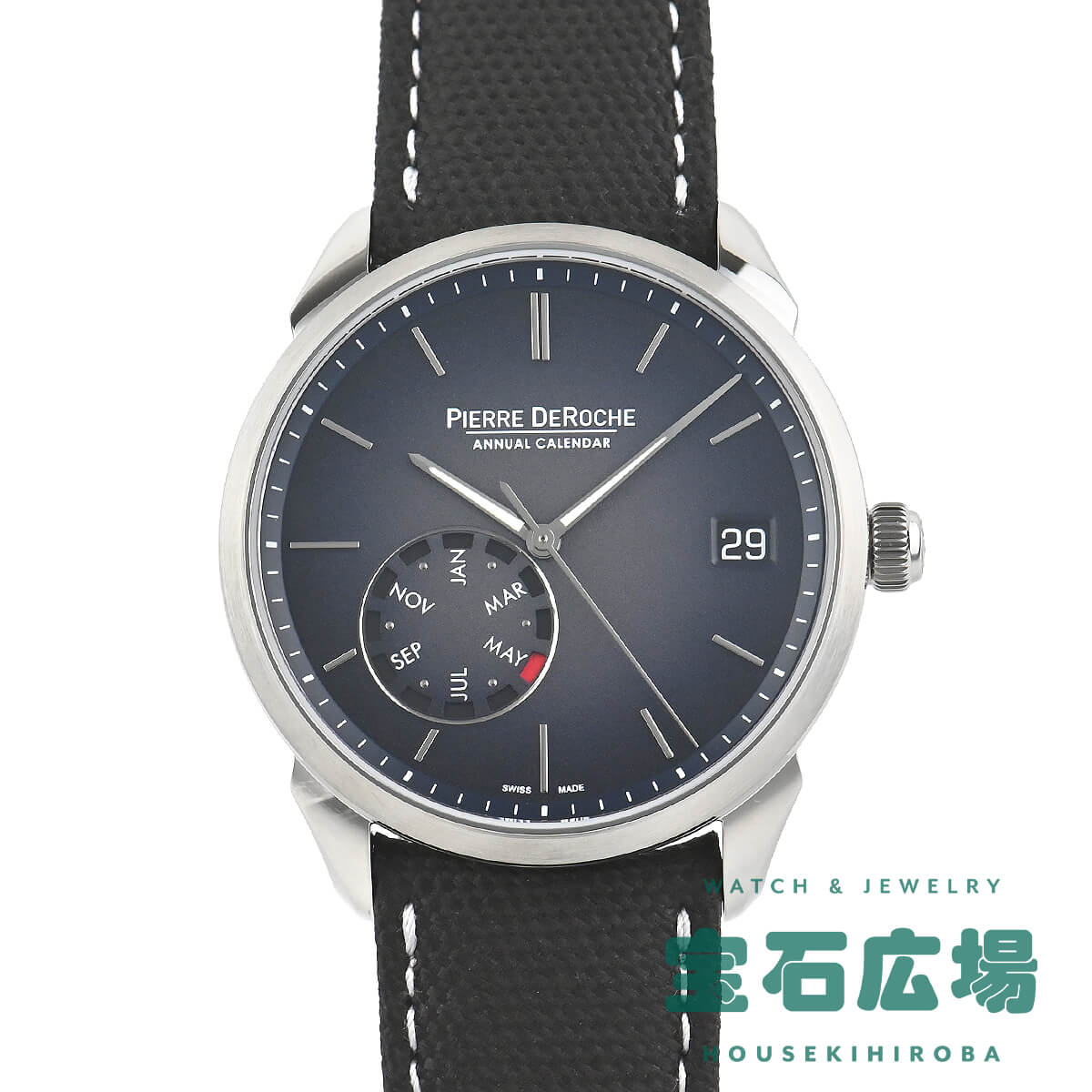 ピエール ドゥロッシュ PIERRE DEROCHE グランドクリフ アニュアルカレンダー GRC10014ACI0-001CUI【新品】メンズ 腕時計 送料無料｜宝石広場