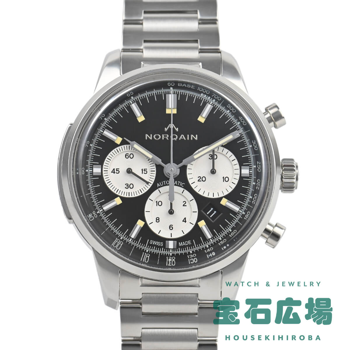 ノルケイン NORQAIN 無償性防波堤 60 クロノ オート N2200S22C/B221/201SC【新品】メンズ ウオッチ 貨物輸送無料