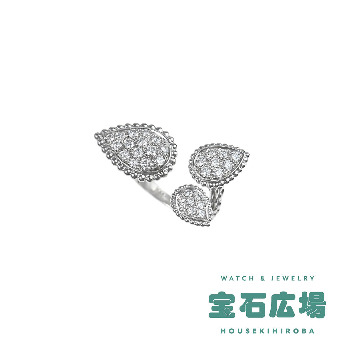 ブシュロン BOUCHERON セルパンボエム 3モチーフ パヴェダイヤ リング JRG02998 【中古】【未使用品】レディース ジュエリー 送料無料