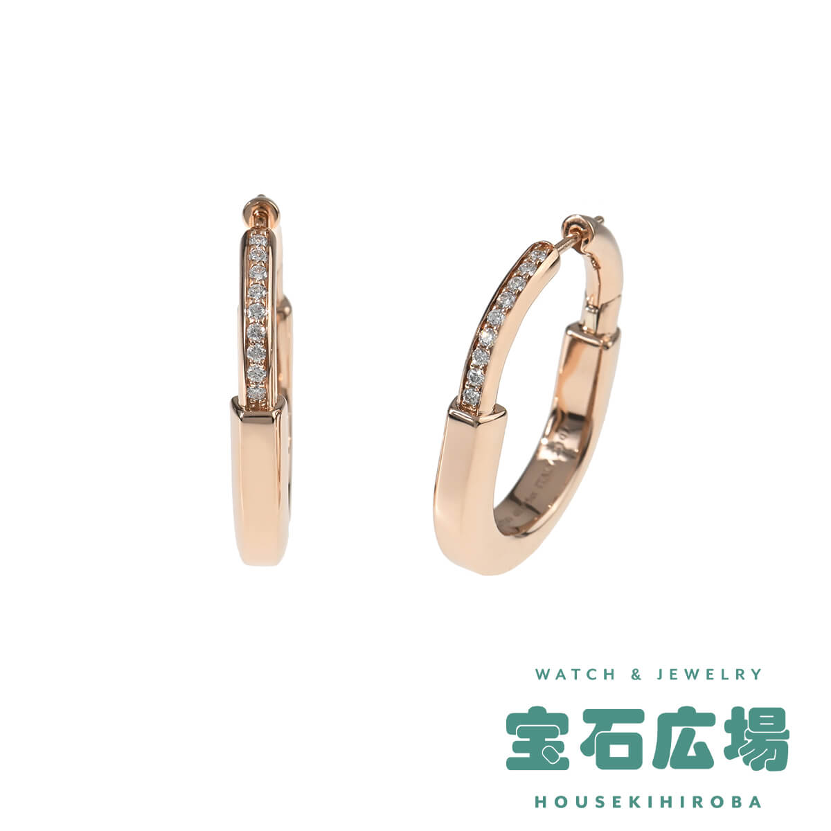 ティファニー TIFFANY＆Co. ロック（ミディアム）ハーフダイヤ ピアス 72342410 【新品】ユニセックス ジュエリー 送料無料