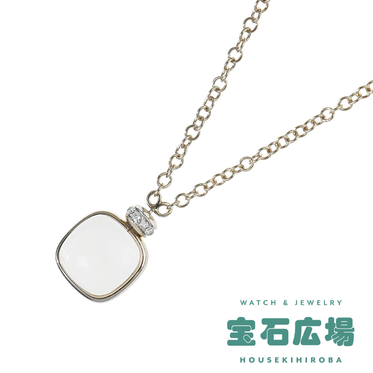 Rio★！ポメラート　ヌードネックレス　ホワイトトパーズ/パール　美品 Rio☆様専用！ポメラート ヌードネックレス ホワイトトパーズ