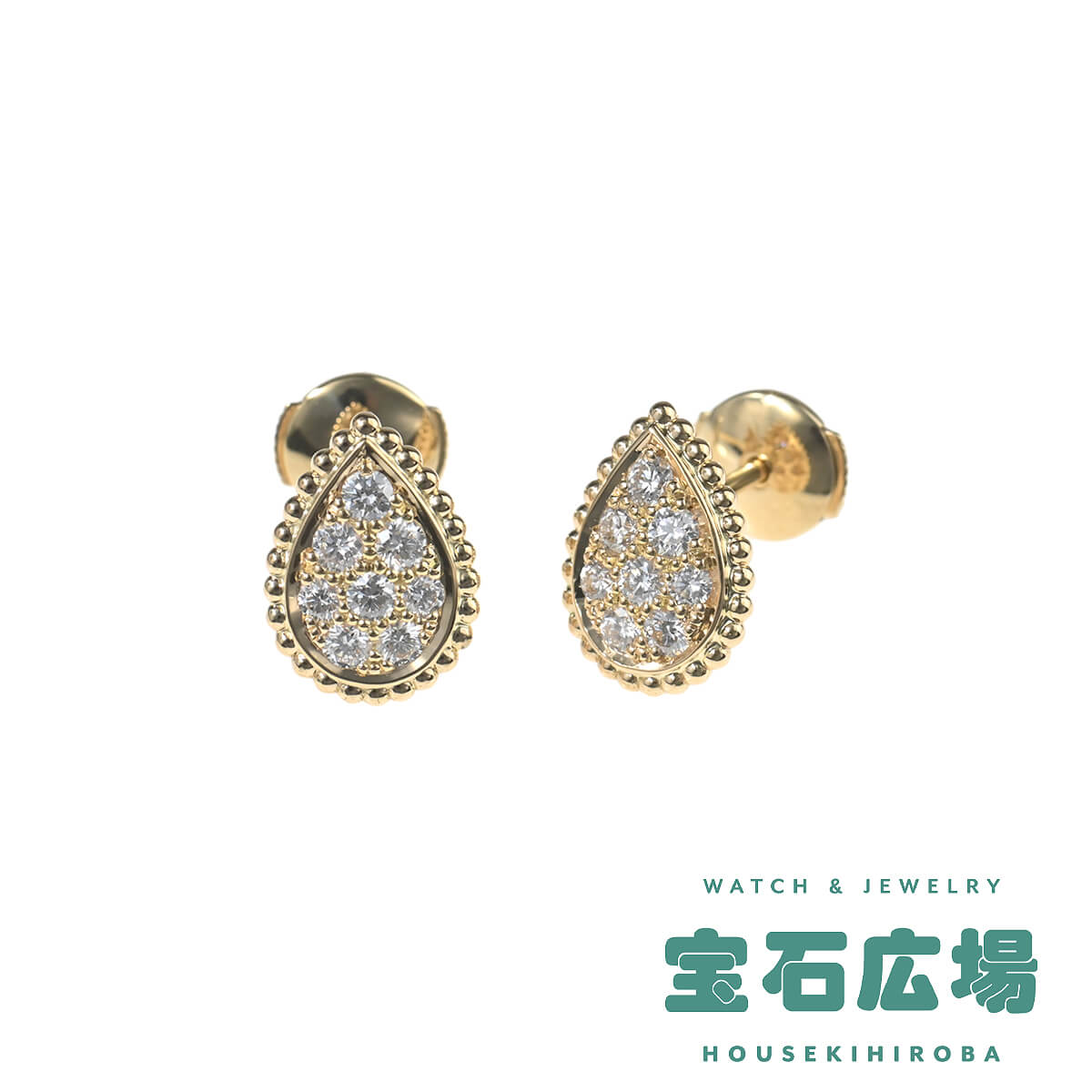 K10 セルパンボエム風ピアス 楽天市場】ブシュロン ピアス K18PG ダイヤ16P(0.25ct) セルパン