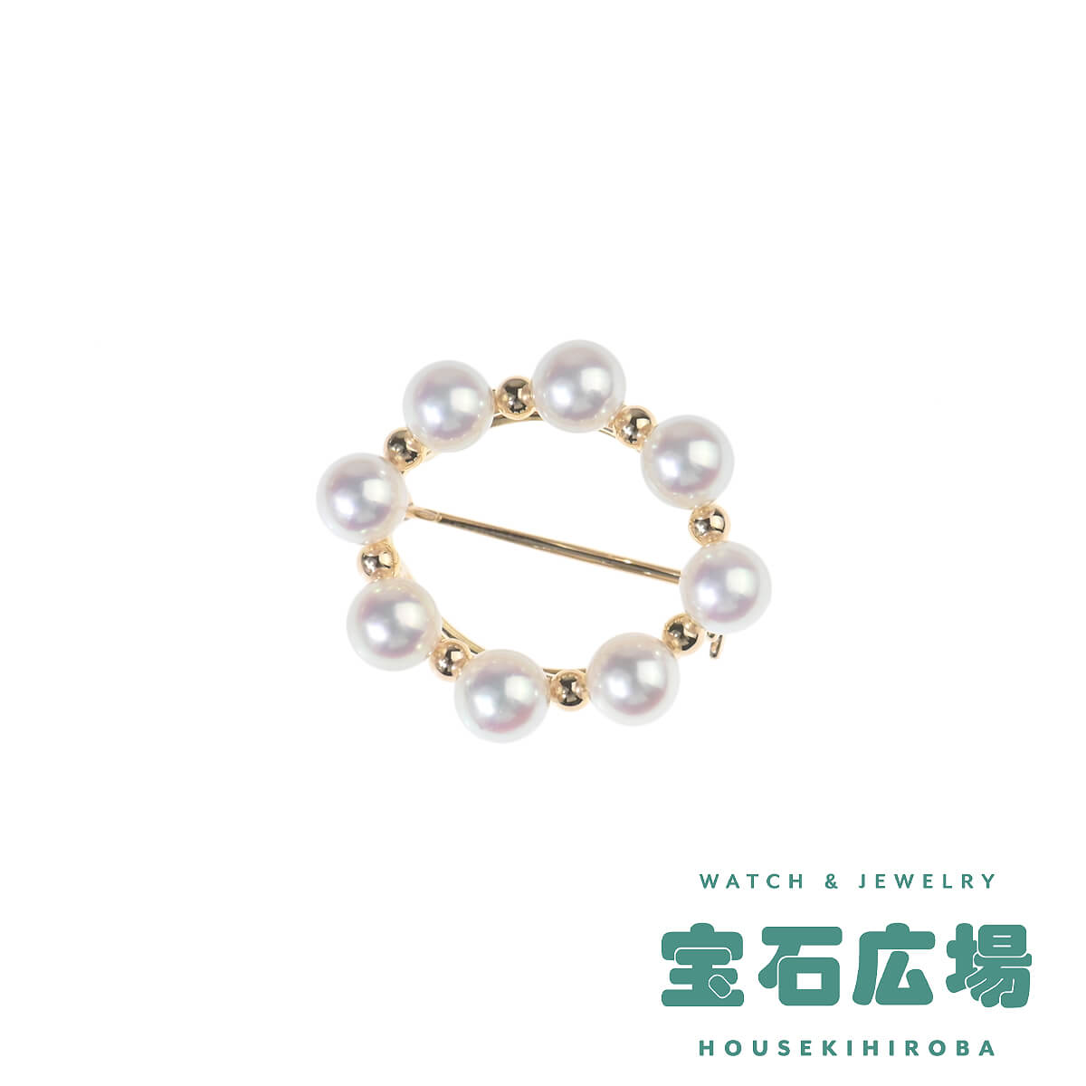 タサキ TASAKI オーバル 8Pパール ブローチ 【中古】ユニセックス ジュエリー 送料無料