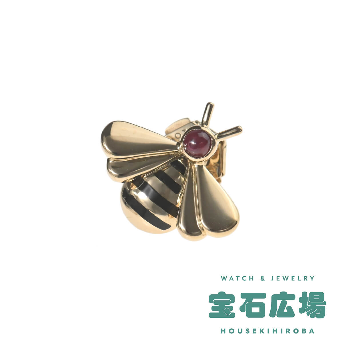 カルティエ　ダイヤ付き金色の葉型ブローチ Cartier（カルティエ） パンテール ピンブローチ K18YG 750YG イエロー