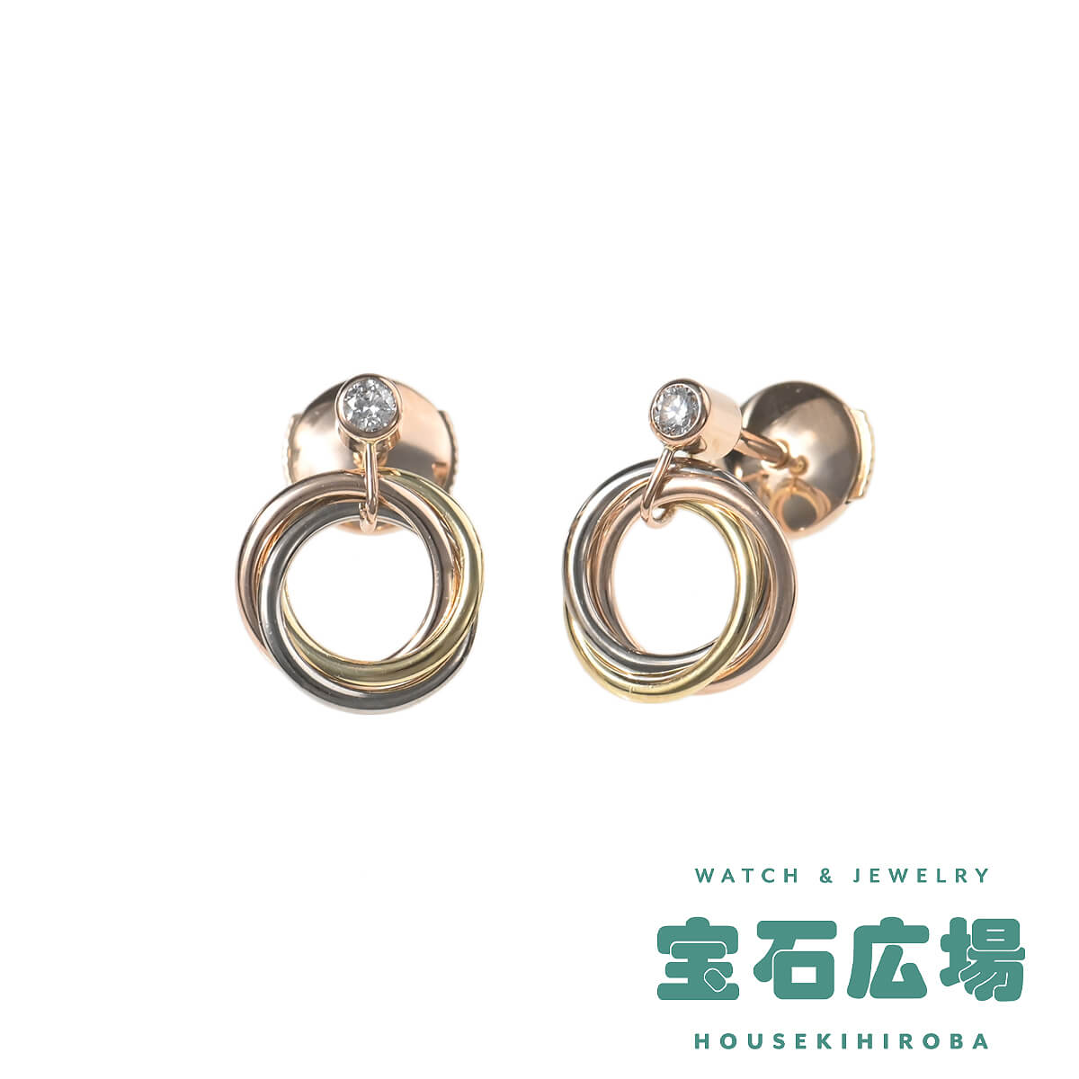 Cartierカルティエ　スウィートトリニティピアス廃盤レア カルティエトリニティピアス レディース ピアス CARTIER 中古