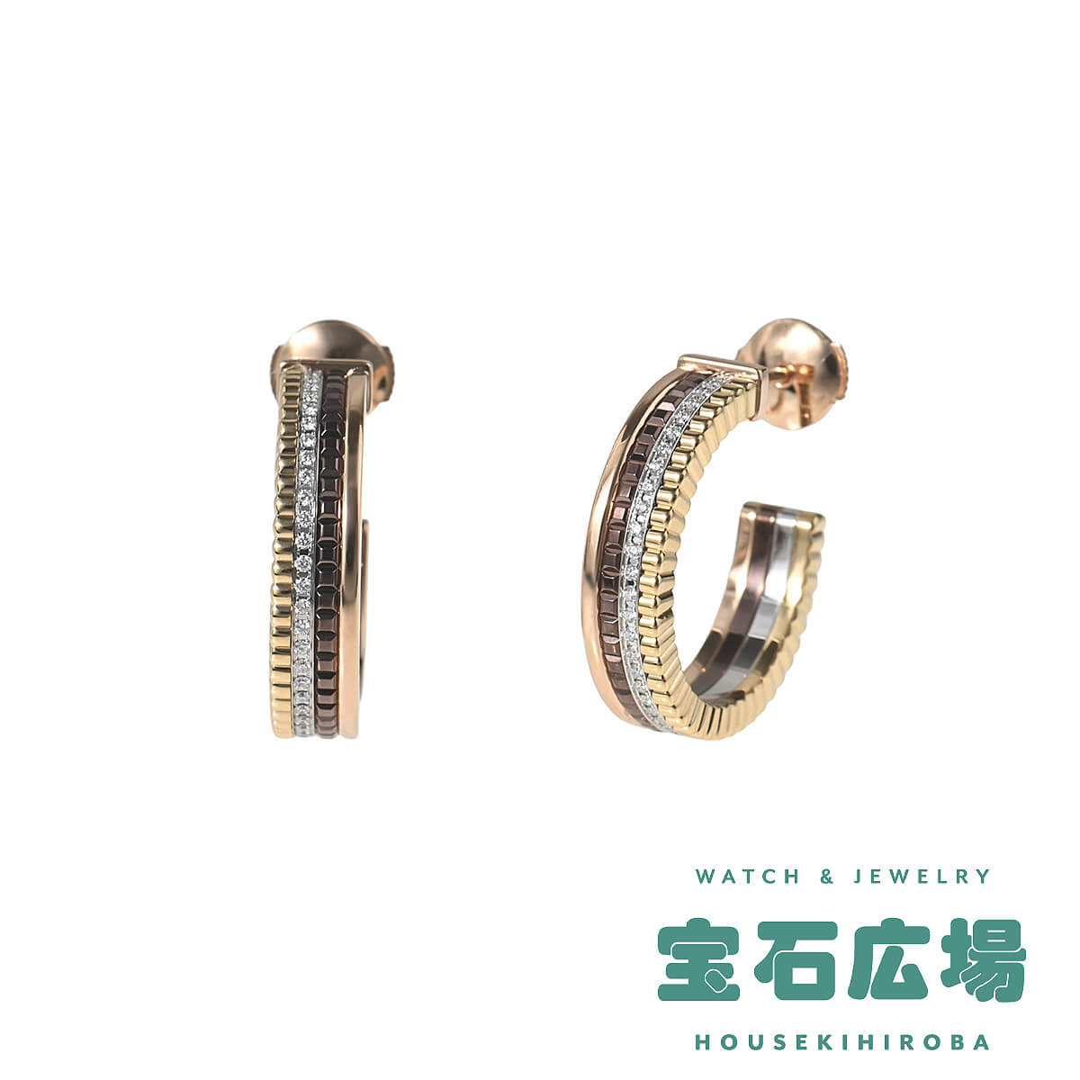 美品 ブシュロン BOUCHERON キャトル クル ド パリ ピアス750YG 関税込・即発】BOUCHERON キャトル クル ド パリ ピアス 18K