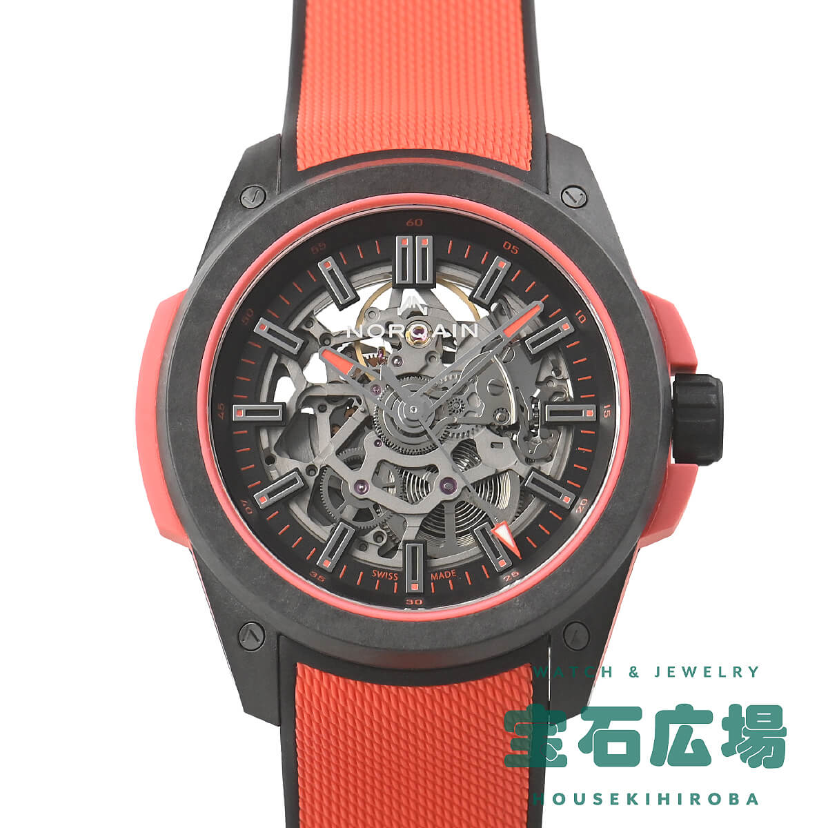 ノルケイン NORQAIN ワイルドワン スケルトン 42MM コーラル NNQ3000QBR2AS /B013/3W1RBR1.20BQ 【新品】メンズ 腕時計 送料無料