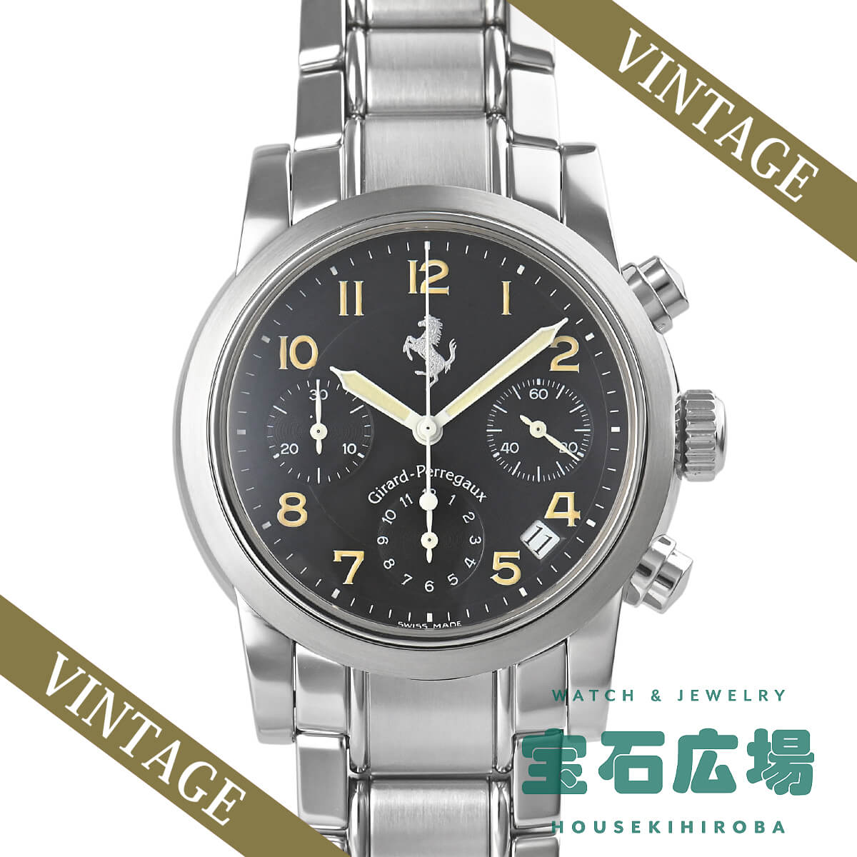 ジラールペルゴ ８０２０　フェラーリ クロノグラフ 自動巻き 腕時計 GIRARD PERREGAUX ジラール ペルゴ フェラーリ 8020 クロノグラフ