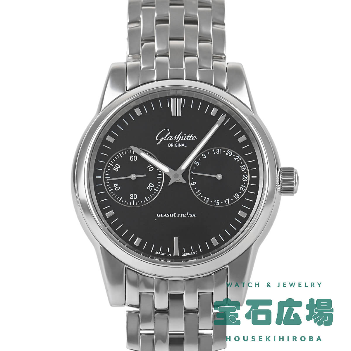 グラスヒュッテ・オリジナル Glashutte Original セネタ・ハンドデイト 1-39-58-01-02-14 【中古】メンズ 腕時計 送料無料