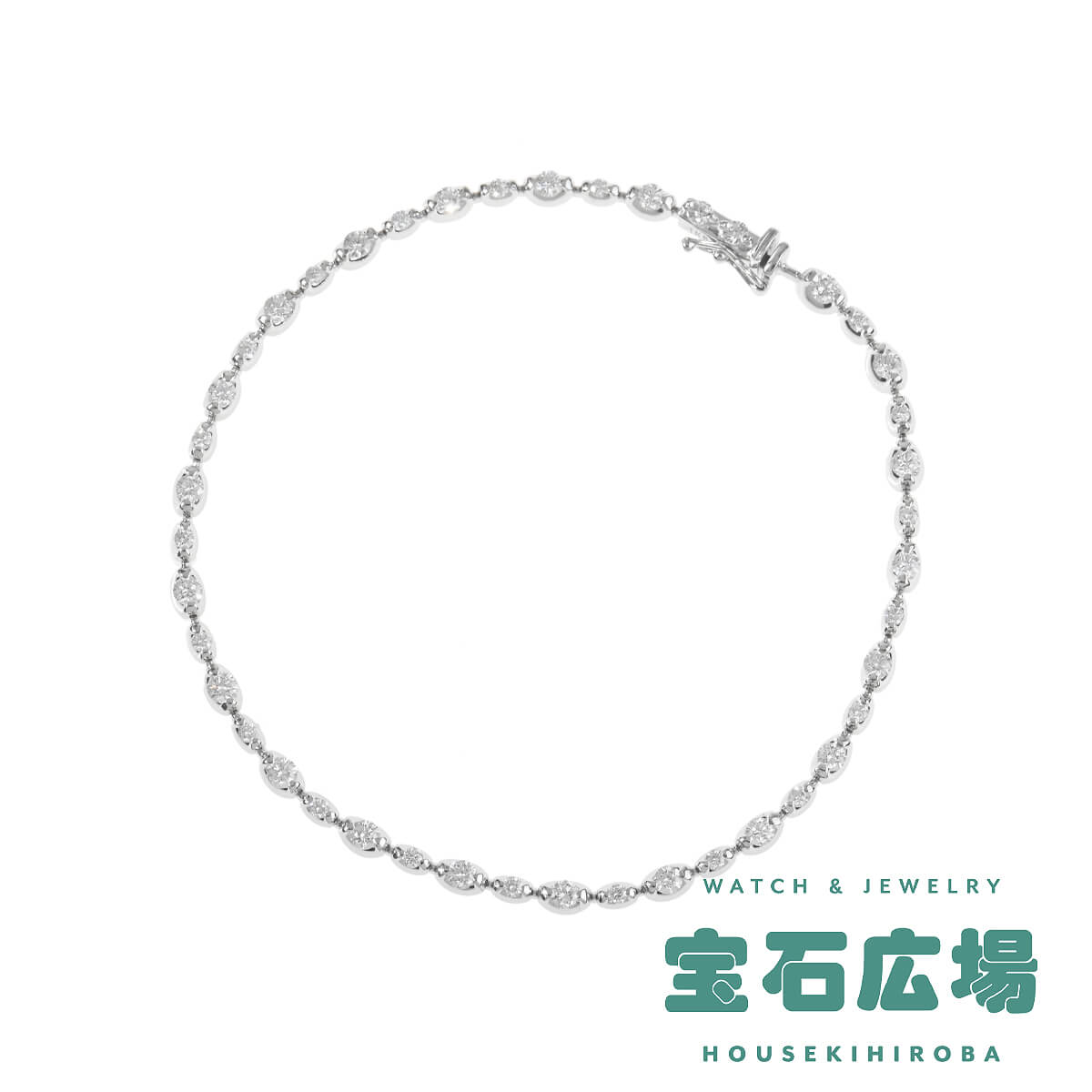 ライン ダイヤ テニスブレスレット 【中古】ユニセックス ジュエリー 送料無料