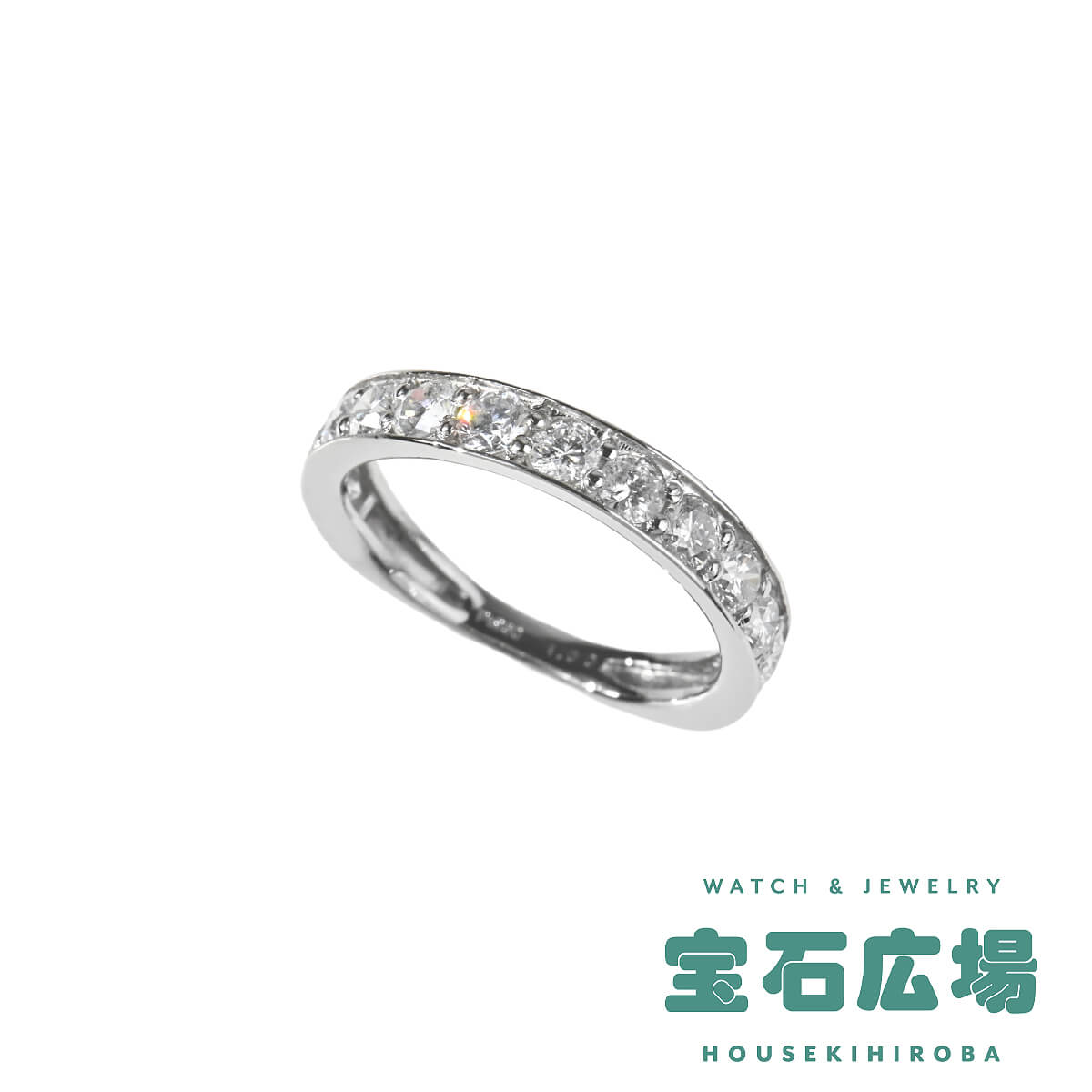ノーブランド ハーフエタニティ ダイヤ リング 【中古】ユニセックス ジュエリー 送料無料