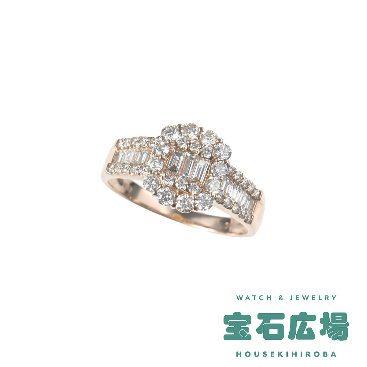 ノーブランド バゲットダイヤ・ダイヤ リング 【中古】レディース ジュエリー 送料無料
