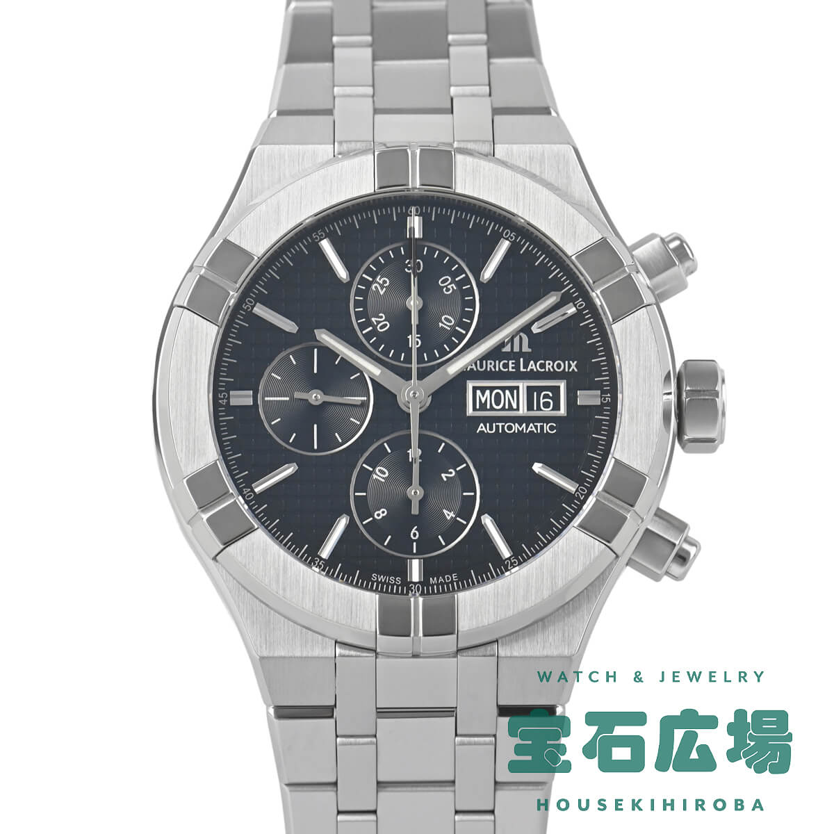 【最大限度30000円OFFクーポン券6/1(月)0時乗り掛かる】モーリス･ラクロア MAURICE LACROIX アイコン オートマティック クロノグラフ 44 人工知能学6038-SS002-330-1【中古】メンズ ウオッチ 貨物輸送無料