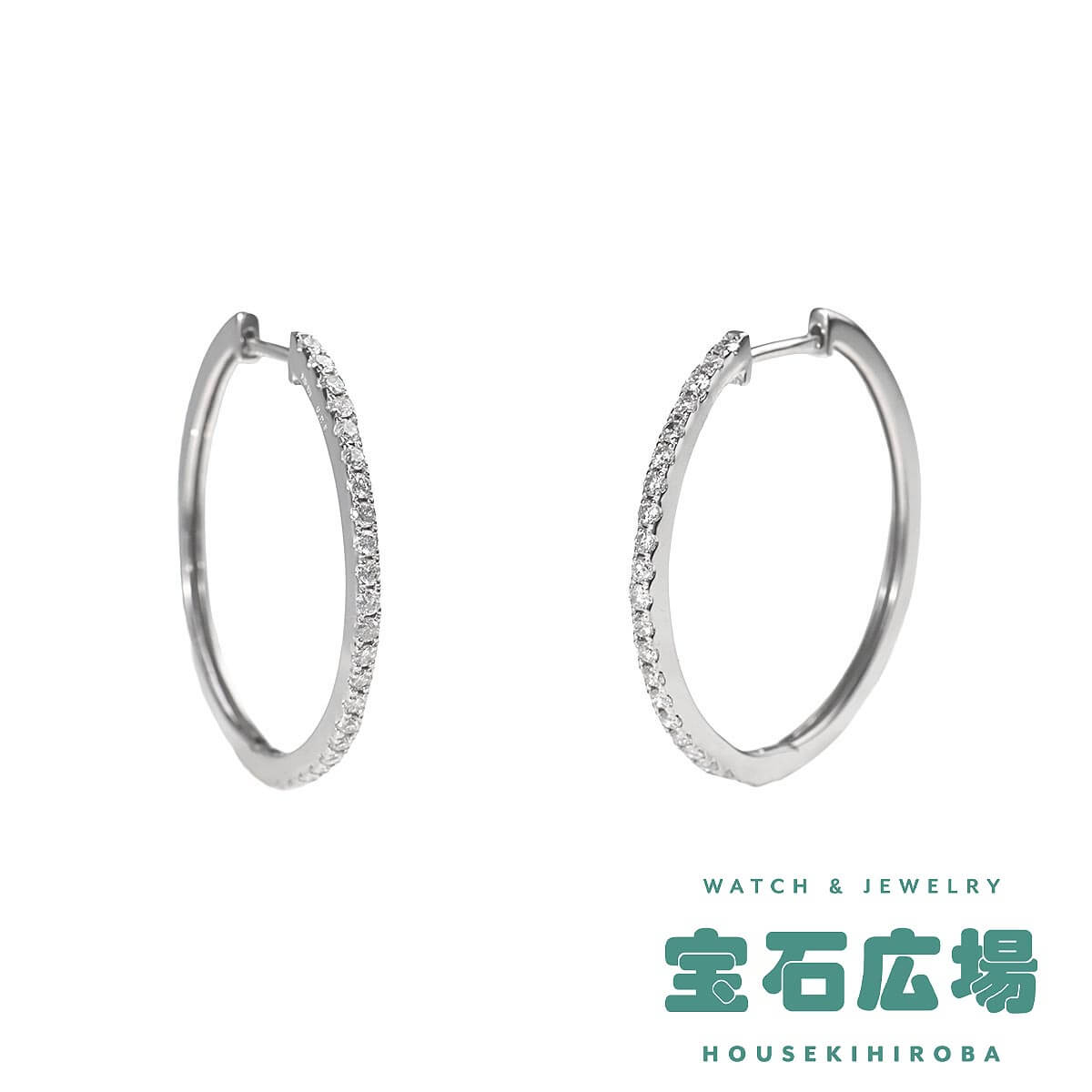ノーブランド ダイヤ フープピアス 【中古】レディース ジュエリー 送料無料|宝石広場