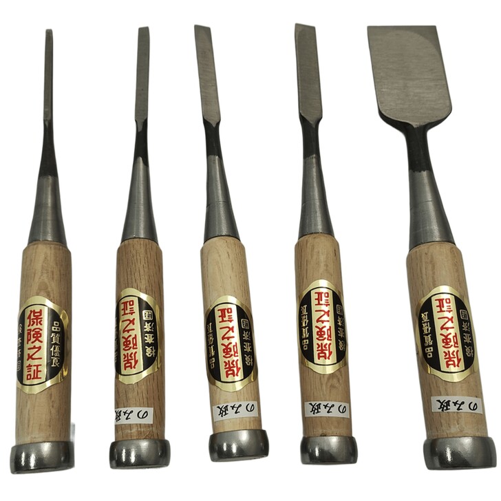 楽天市場】鑿 ねずみ 粉末ハイス グミ柄 追入のみ 5本組 桐箱入 セット