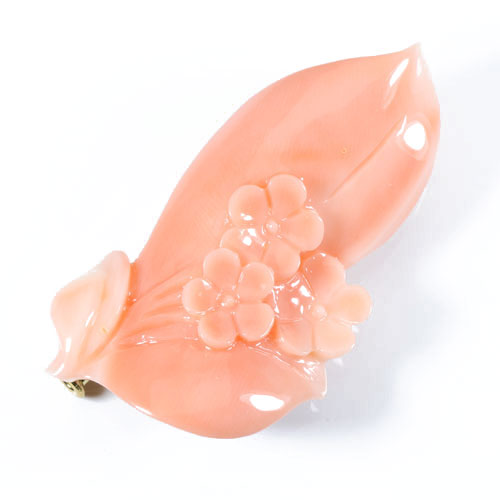 楽天市場】ピンク ミッド珊瑚 ブローチ 帯留め 花 彫刻 無染色 SANSUI