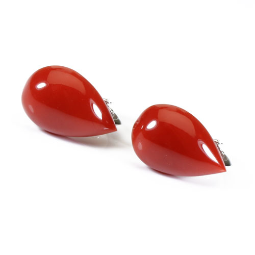 血赤珊瑚 イヤリング K14 ホワイトゴールド無染色 レッド SANSUI レディース 女性 ファッション アクセサリー ジュエリー 還暦祝い 珊瑚婚式 3月誕生石 ラッピング無料 送料無料 高知 土佐｜宝石珊瑚のSANSUI 99,000円