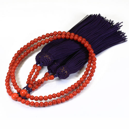 楽天市場】【最高級天然石念珠】4.7mm地中海産天然赤サンゴ(赤