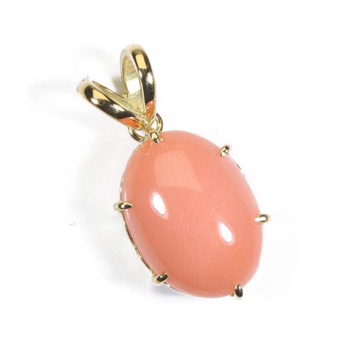 桃珊瑚 宝石珊瑚のSANSUI 桃珊瑚 本ボケ ペンダント K18YG ハート 無