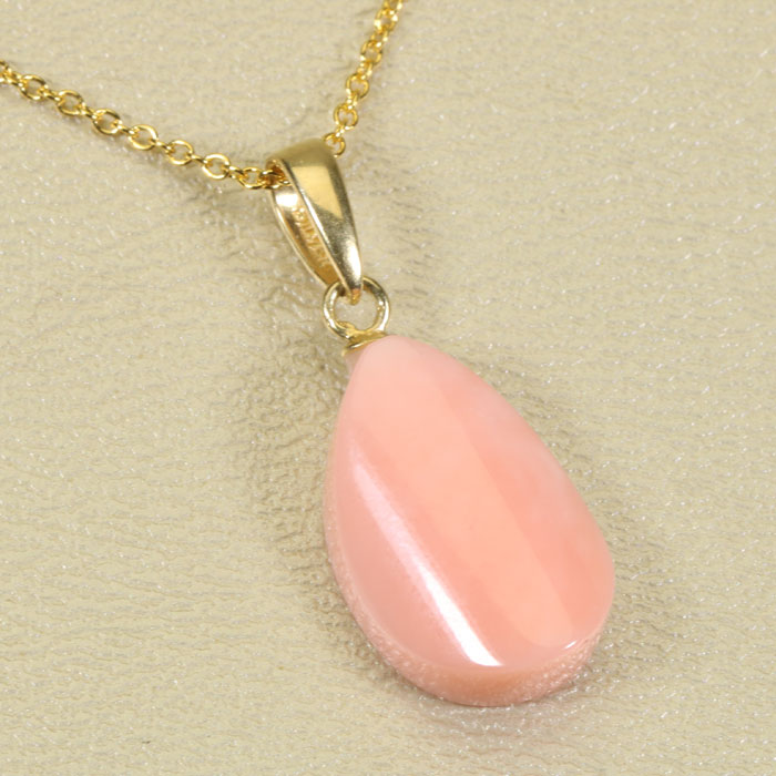 ガーネ珊瑚 ピンク ペンダント ネックレス 無染色 SANSUI レディース 女性 ファッション アクセサリー ジュエリー 珊瑚婚式 3月誕生石 ラッピング無料 送料無料