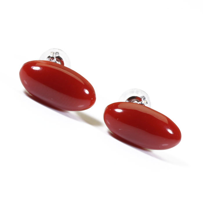 血赤珊瑚 レッド ピアス K18WG ホワイトゴールド 無染色 SANSUI レディース 女性 ファッション アクセサリー ジュエリー 還暦祝い 珊瑚婚式 3月誕生石 ラッピング無料 送料無料 高知 土佐