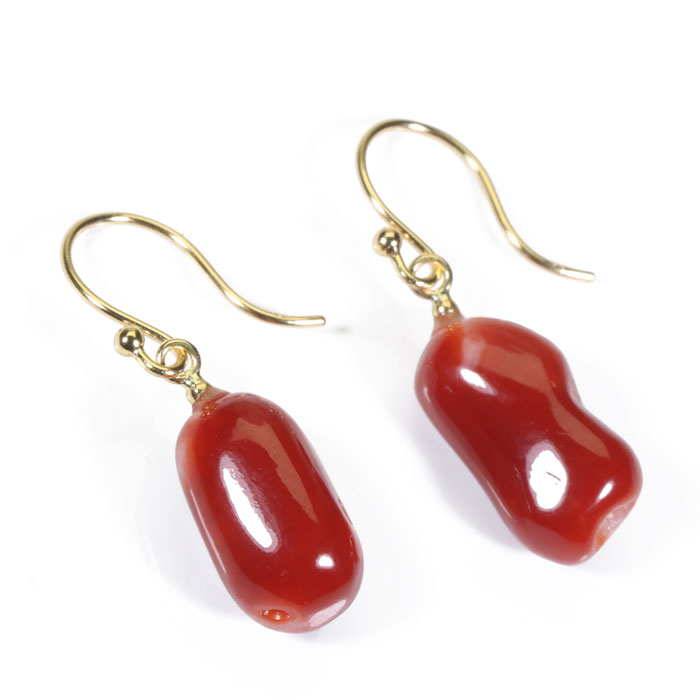 楽天市場】【マラソン10％OFFクーポン】 桃珊瑚 ピアス K18