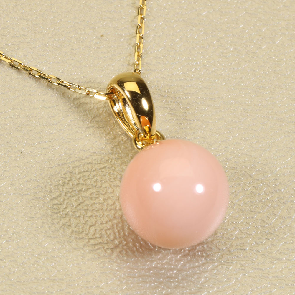 ミス珊瑚 ピンク 丸玉 ペンダント ネックレス シルバー 無染色 SANSUI レディース 女性 ファッション アクセサリー ジュエリー 珊瑚婚式 3月誕生石 ラッピング 送料無料