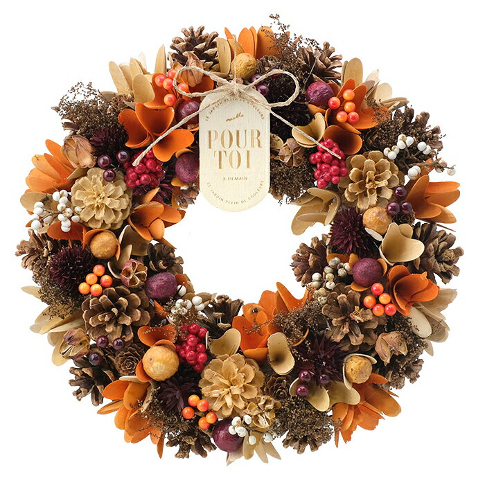 楽天市場】ナチュラルリース オータムフレーク 34cm Lサイズ 686A 秋