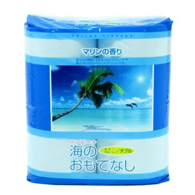 【※代引き不可※】 【海のおもてなし４Ｒ】 【1ケース30P(120個)入/1ペアあたり225円(税込)】 紙製品 トイレットペーパー トイレ用品 日用品 消耗品 生活用品 ノベルティ 抽選会 記念品 景品 まとめ買い 送料無料 パチンコ 集客 マリン 香り 海物語