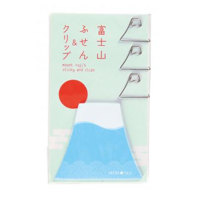 【※代引き不可※】<br>【富士山ふせん＆クリップ】<br>【400個セット販売/1個あたり122円(税込)】<br>新年 正月 祝 挨拶 富士山 クリップ ふせん 文具 ステーショナリー イベント 景品 販促品 粗品 ノベルティ 記念品 抽選会 プレゼント 集客 来場 来客 プロモーション