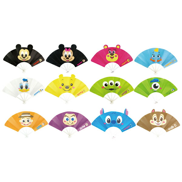 市場 ディズニー扇子 販促 ２４個セット 文具 送料無料 グッズ キャラクター ノベルティ 1個当たり105円 粗品 税込
