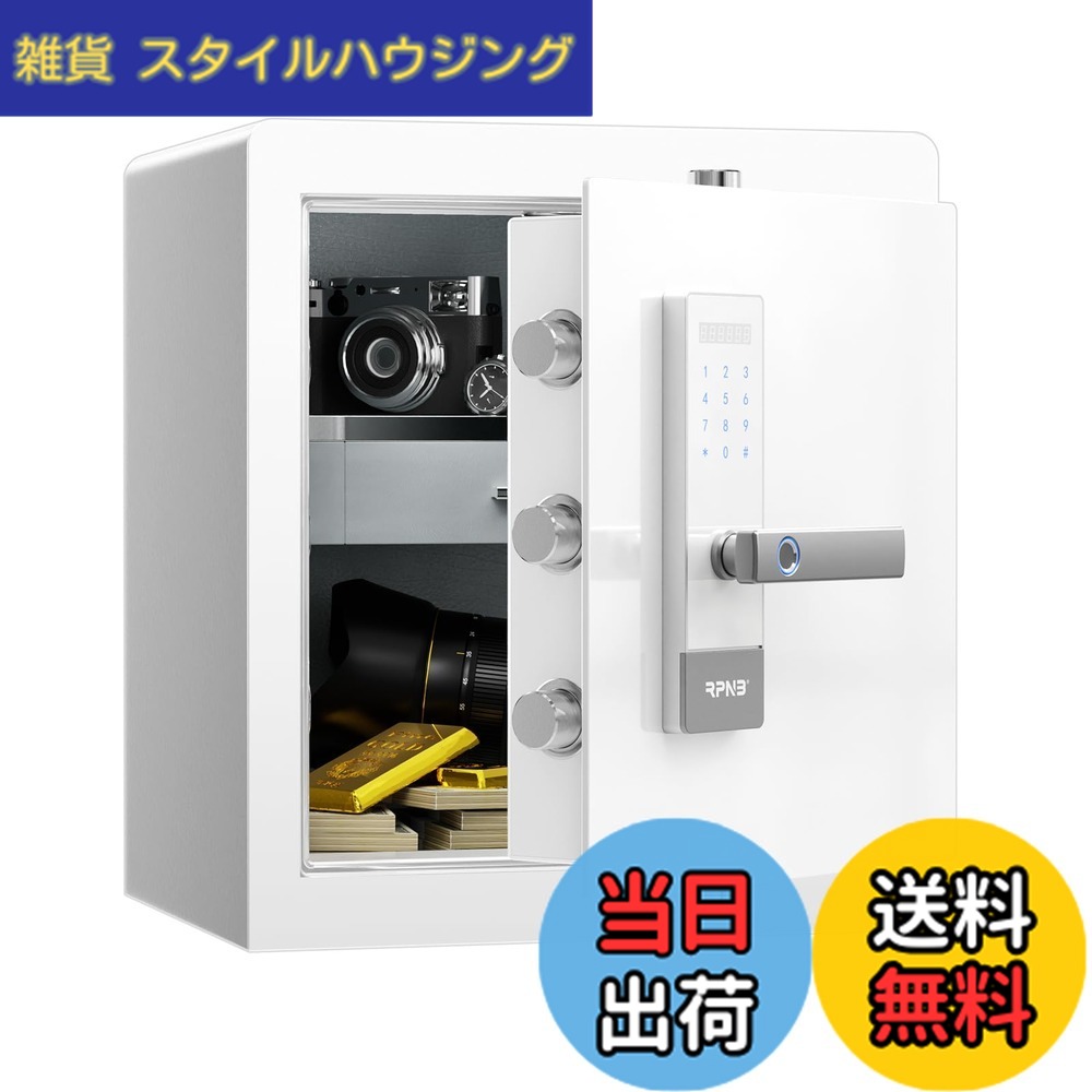 【貨物輸送無料】RPNB 御金蔵 防犯御金蔵 庫入れ庫 かっこ良い手当たり映写幕物音見せびらかすセーフ 二重言いきかせる 室内装飾の貴石抽き出し まさかの時手当たり2本 身寄り用 事務室 旅人宿 45L 白いこと