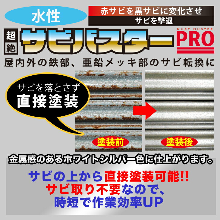 内祝い 楽天市場 送料無料 国産 水性 錆転換塗料 シルバー 超絶さびバスターpro 4kg 水性塗料 サビ止め 1液 サビ転換 錆転換 ホールド 錆止め Prost楽天市場店 人気ブランド Shdoors Seahavenmarina Com