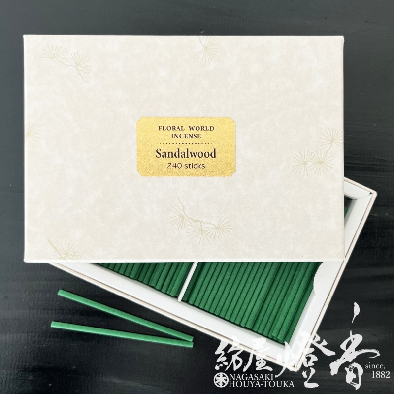 お香 六種花世界 サンダルウッド スティックタイプ 240本入 徳用大箱 松栄堂 / SANDALWOOD FLORALWORLD はなせかい しょうえいどう SHOYEIDO 京都 和の伝統 室内香 旅館 料亭 老舗 高級線香 部屋焚 高級お香 インセンス リラックス くつろぎ 日本製 / 紡屋燈香 ほうやとうか