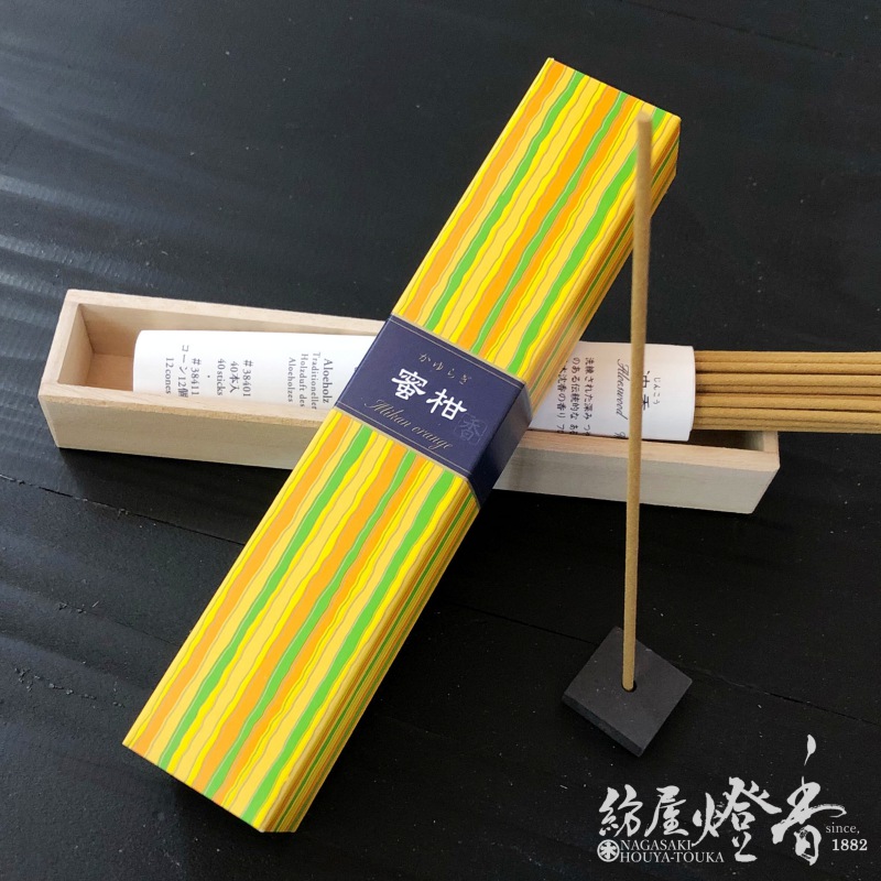 楽天市場】お香 かゆらぎ 沈香 短寸スティック 40本入 日本香堂 / じん