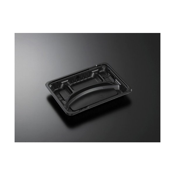 【屋号必須】中央化学 弁当容器 CTガチ弁 IK23-17U BK 身 黒 230×170×30mm 1ケース900枚入り