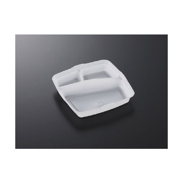 【屋号必須】中央化学 弁当容器 CFランチBOX-1 中仕切 152&times;152&times;29mm 1ケース800枚入り｜包材の蔵　店 11,624円