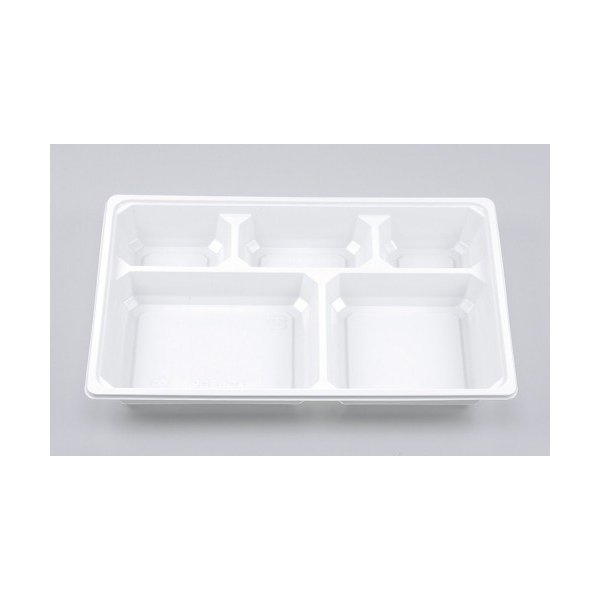 【屋号必須】シーピー化成 紙弁当箱 一体型90-60対応中仕切 BOX90-60A 白 275&times;180&times;35mm 1ケース300枚入｜包材の蔵　店