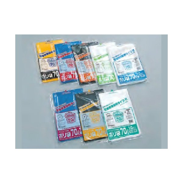 【屋号必須】福助工業 ポリ袋 厚さ0.018mm 70リットル HD18-70 黒 1ケース500枚入り