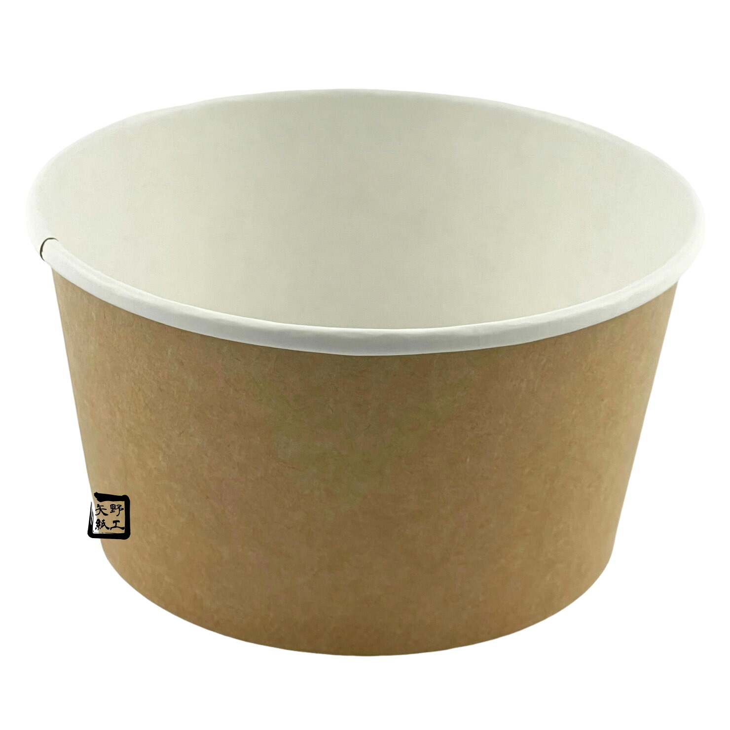 【屋号必須】使い捨て紙容器 KMカップ KM140-750 茶 本体 φ140×75mm 750cc 1ケース600個入 ケーピープラテック|包材の蔵 店