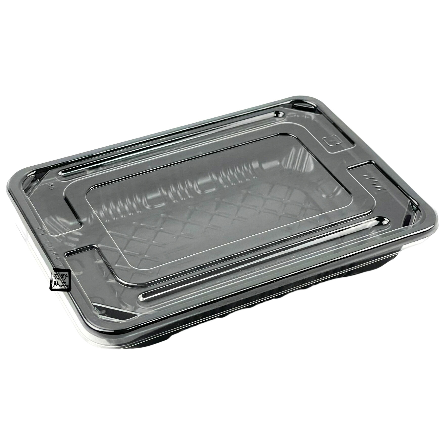 【屋号至要たる】弁当入れもの 中仕切り皆無 KY-5PPF 黒 164×119×30粍 領域相応う KY-5平のせ蓋仕掛ける 1仕掛ける各2400枚入 北原産業