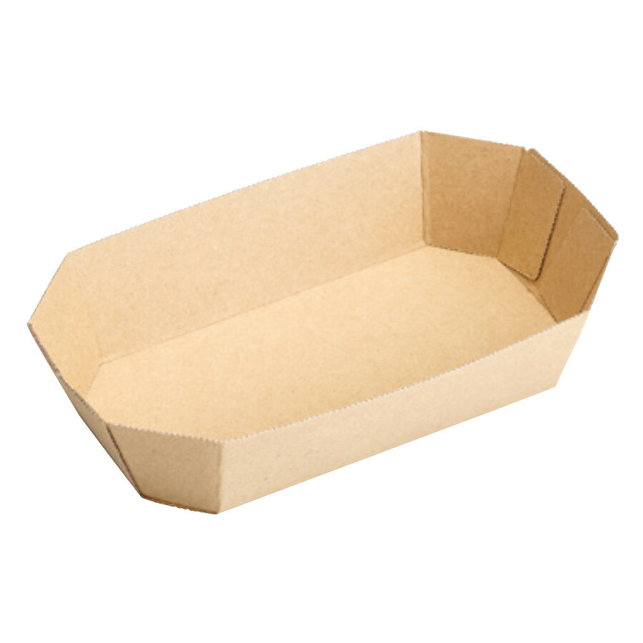【屋号必須】オリカ フルーツ用紙トレー エコ紙トレー OF-2S 未晒 110×185×45mm 1ケース600枚入|包材の蔵 店
