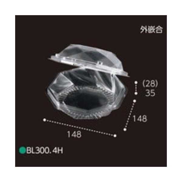 エフピコチューパ フルーツパック BL300.4H 外嵌合 148×148×63mm 1ケース800枚入