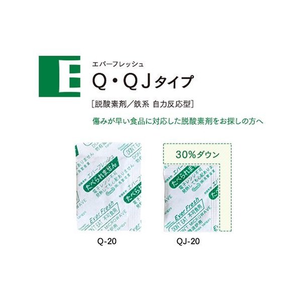 エバーフレッシュ 鉄系 自力化学反応型 QJ-200 50×50粍 1容れもの2000個入(100×20) 鳥繁実業 脱O剤
