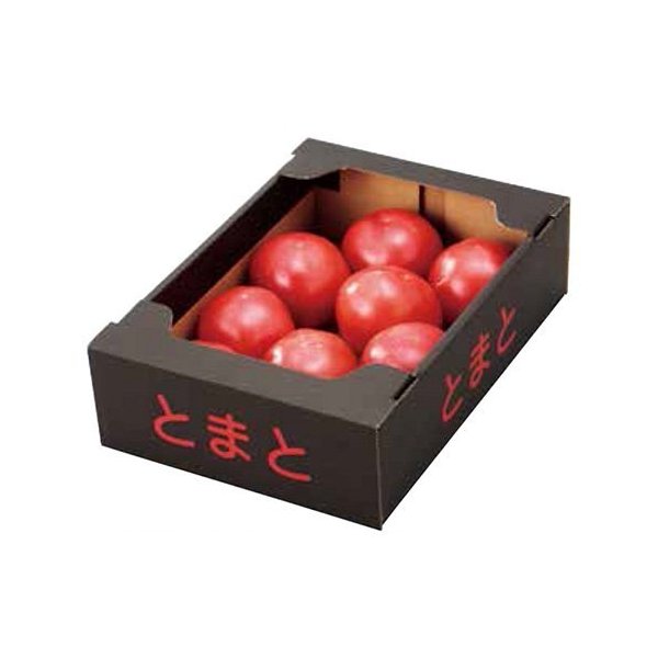 【屋号必須】トマト箱 L-2249 トマト箱2kg黒 294&times;200&times;82mm 1ケース150枚 ヤマニパッケージ｜包材の蔵　店
